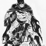 Batman beating Wolverine by John Byrne