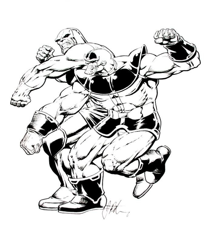 Darkseid vs Thanos by Jim Starlin
