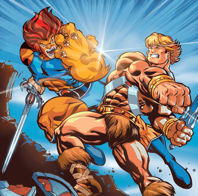 Lion-o vs He-Man by Ed McGuinness